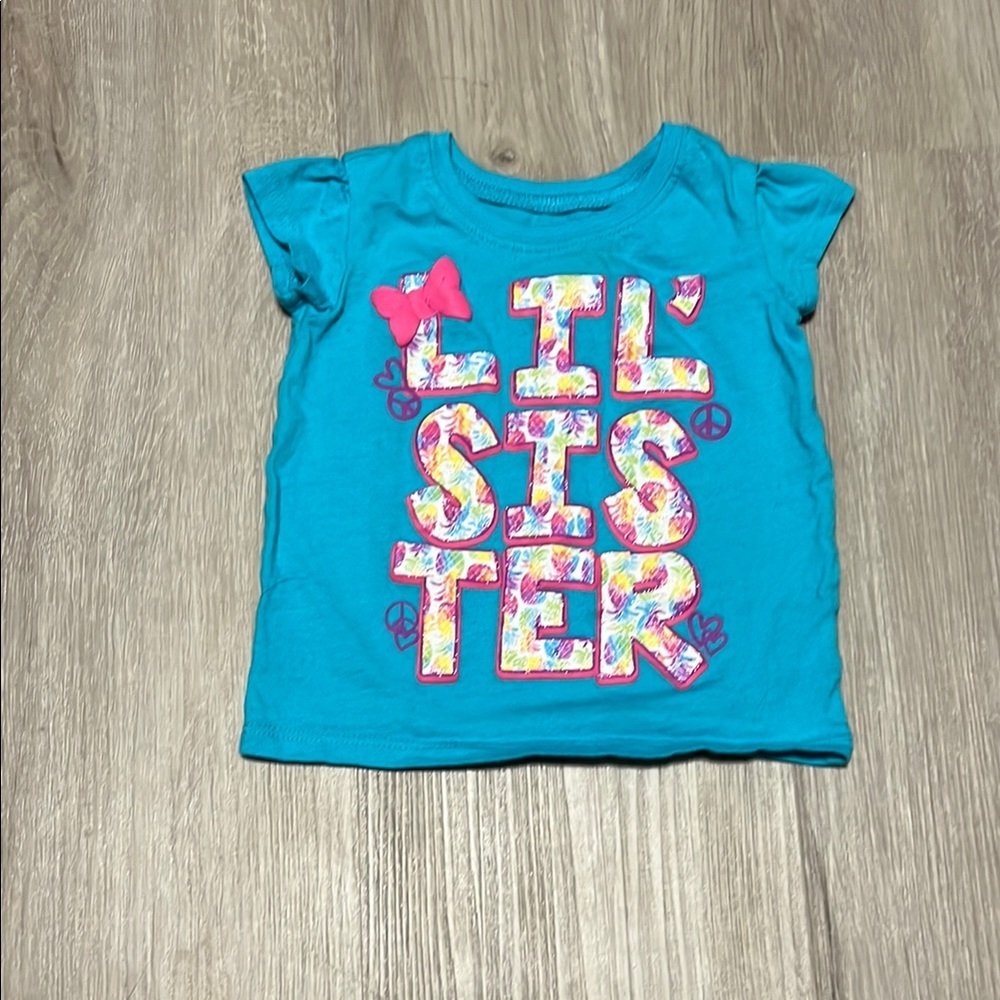 4/$30 Place Lil Sister Kids T-Shirt - Blue 6-9M